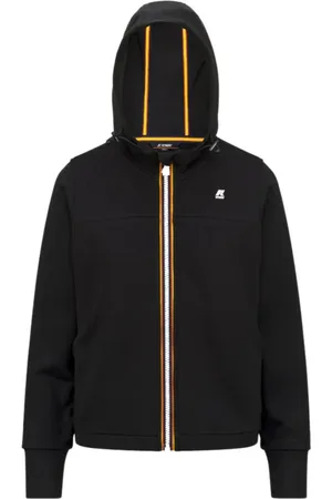K-Way Sweathshirts & Hoodies, Dame, Sort, 2XL, Uld, Sort sweater med hætte og lynlås