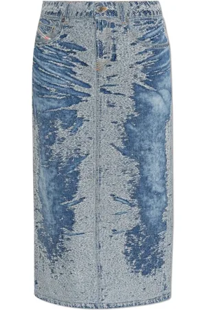Diesel Nederdel, Dame, Blå, W27, Denim, Denim Nederdel Indigo Blå Klassisk Stil