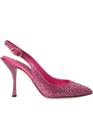 Dolce & Gabbana Sko, Dame, Lyserød, 36 EU, Læder, Krystal Slingback Pumps Sko