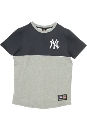 Majestic Top, Herre, Grå, M, MLB Hawser Panel Raglan Tee i holdfarver