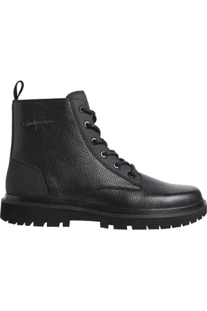 Calvin Klein Sko, Herre, Sort, 46 EU, Uld, Sorte Snørestøvler til Mænd
