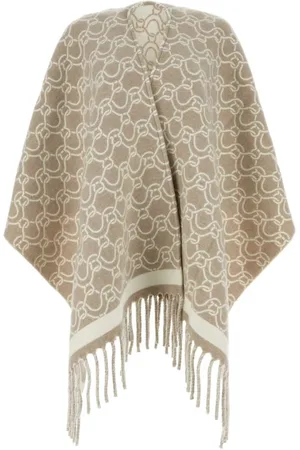 Salvatore Ferragamo Jakke, Dame, , ONE SIZE, Uld, Broderet uldcape