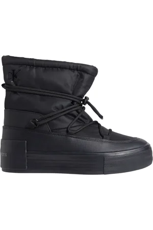 Calvin Klein Sko, Dame, Sort, 37 EU, Uld, Sort Flatform Sne Ankelstøvler