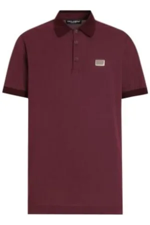 Dolce & Gabbana Top, Herre, Rød, S, Uld, Stilfuldt Polo Shirt