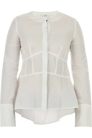 CO Bluser & Skjorter, Dame, Hvid, XS, Hvid Poplin Skjorte Klassisk Stil