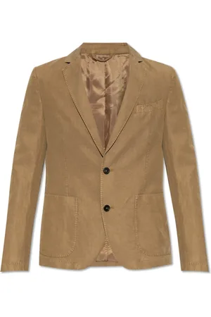 OFFICINE GENERALE Jakke, Herre, Brun, L, Linned, Blazer med linnedfinish