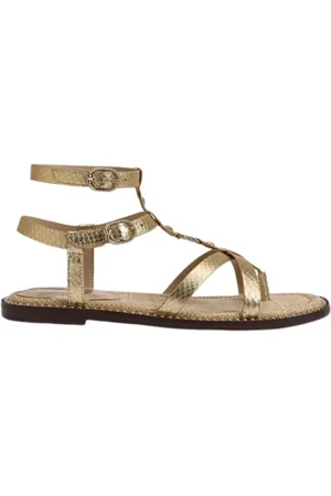 Sam Edelman Sko, Dame, Gul, 36 EU, Gyldne Sandaler til Kvinder