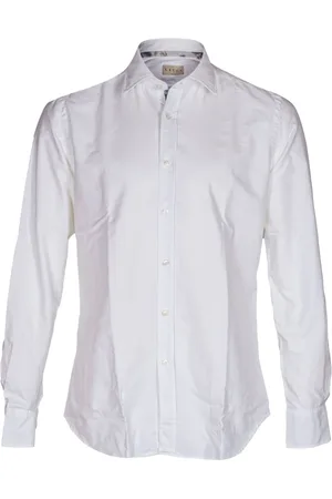 Xacus Skjorte, Herre, Hvid, 2XL, Skjorte i skræddersyet pasform med blomsterindsatser