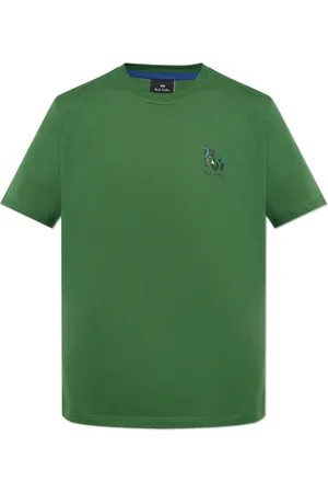 Paul Smith Top, Herre, Grøn, 2XL, Bomuld, T-shirt med trykt logo