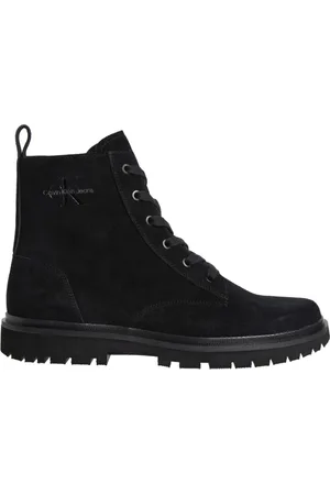 Calvin Klein Sko, Herre, Sort, 46 EU, Uld, Ikoniske Sorte Snørestøvler