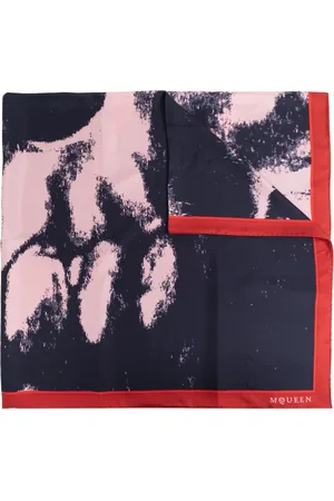 Alexander McQueen Tilbehør, Dame, Blå, ONE SIZE, Uld, Silketørklæde