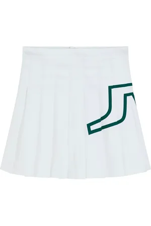 J Lindeberg Nederdel, Dame, Hvid, S, Uld, Hvid Nederdel med Elastisk Talje