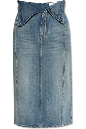 Alexander McQueen Nederdel, Dame, Blå, S, Denim, Denim nederdel