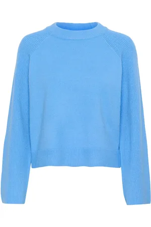 Saint Tropez Strik, Dame, Blå, XL, Polyester, Hyggelig Strik Pullover All Aboard