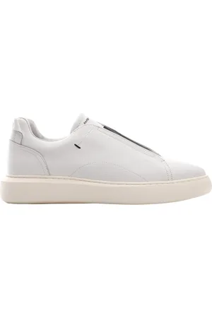 Ambitious Sko, Herre, Hvid, 43 EU, Læder, Minimalistisk Læder Slip-On Sneaker