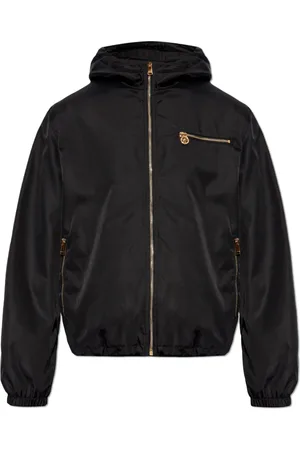 VERSACE Jakke, Herre, Sort, XL, Nylon, Jakke med logo