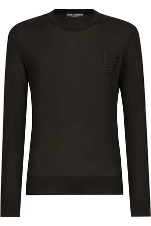 Dolce & Gabbana Strik, Herre, Sort, 2XL, Uld, Stilfuld Strik Trøje i Forskellige Farver