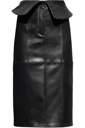 Alexander McQueen Nederdel, Dame, Sort, XS, Læder, Læderskørt