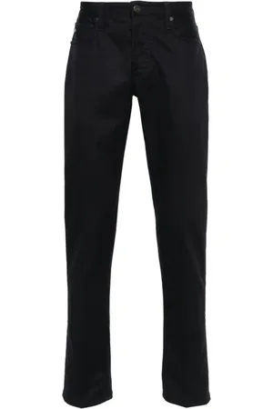 Emporio Armani Bukser, Herre, Sort, W33, Bomuld, Slim Fit Bukser