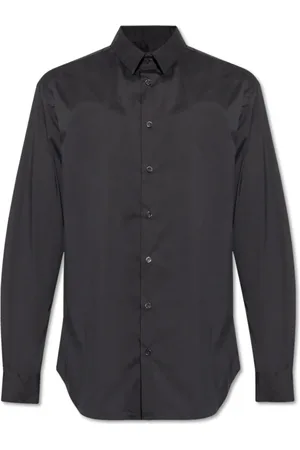 Giorgio Armani Skjorte, Herre, Sort, XL, Bomuld, Klassisk skjorte