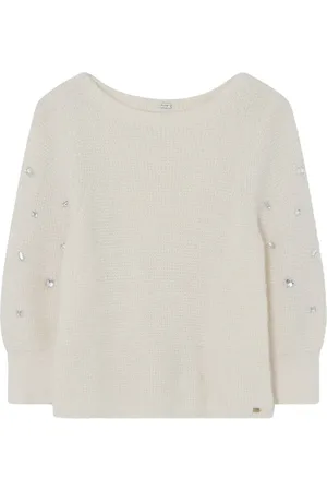 gustav Strik, Dame, Hvid, S, Uld, Strik Pullover Inoa