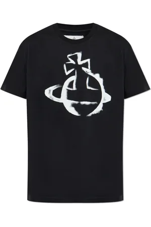 Vivienne Westwood Top, Herre, Sort, L, Bomuld, T-shirt med logo