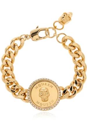 Alexander McQueen Tilbehør, Dame, Gul, ONE SIZE, Messing armbånd