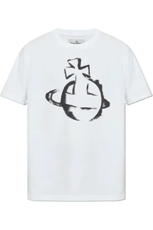 Vivienne Westwood Top, Herre, Hvid, L, Bomuld, T-shirt med logo