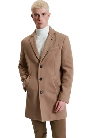 GIANNI LUPO Frakke, Herre, Brun, L, Uld, Kamel Vinterfrakke Stilfuld Mode