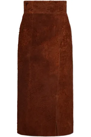 Alexander McQueen Nederdel, Dame, Brun, S, Læder, Læderskørt