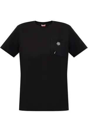 Kenzo Top, Dame, Sort, L, Bomuld, T-shirt med lomme