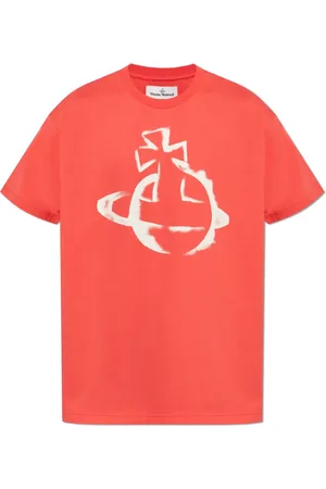 Vivienne Westwood Top, Herre, Rød, S, Bomuld, T-shirt med logo