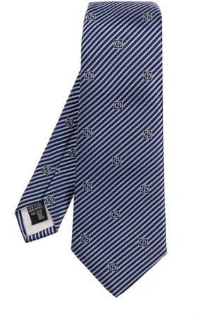 Giorgio Armani Tilbehør, Herre, Blå, ONE SIZE, Silkeslips