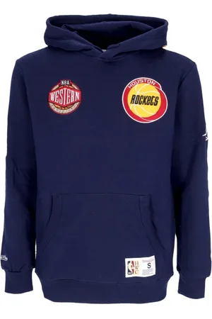 Mitchell & Ness Sweathshirts & Hoodies, Herre, Blå, L, Bomuld, Houston Rockets Fleece Hoodie Navy