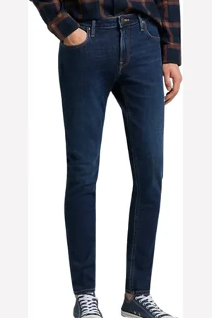 Lee Jeans, Herre, Blå, W29, Uld, Skinny Malone Jeans Mørk Martha