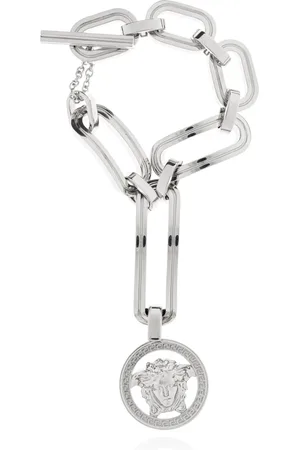 VERSACE Tilbehør, unisex, Grå, ONE SIZE, Armbånd med applikation