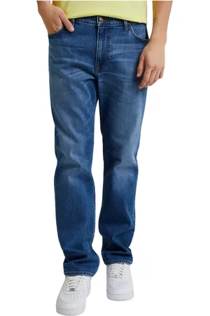 Lee Jeans, Herre, Blå, W29 L32, Klassiske fem-lomme lige lynlås jeans