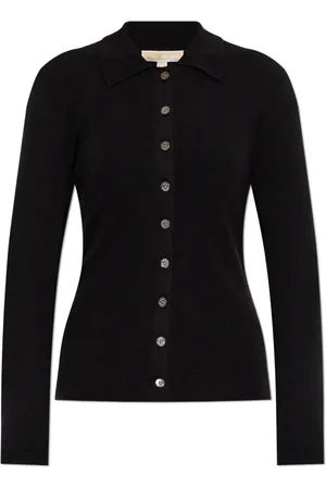 Michael Kors Strik, Dame, Sort, M, Bomuld, Top med krave