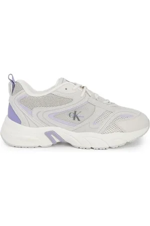 Calvin Klein Sko, Dame, Hvid, 41 EU, Læder, Læder Sneaker med 4,5 cm Hæl
