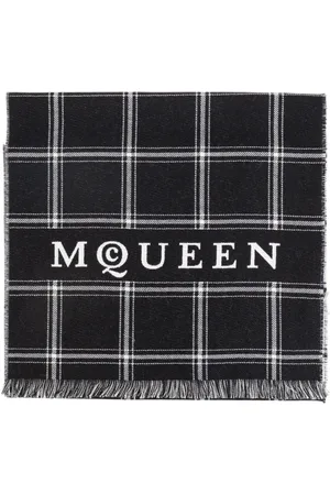 Alexander McQueen Tilbehør, Herre, Sort, ONE SIZE, Uld, Uldtørklæde