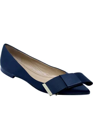 Prosperine Sko, Dame, Sort, 42 EU, Satin, Satin spids Ballerina med sløjfe