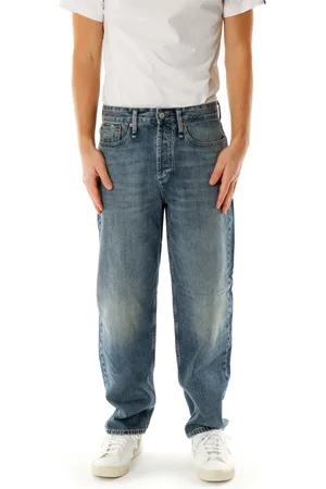 Denham Jeans, Herre, Blå, W34 L30, Denim, Afslappet Tapered Fit Mid Waist Jeans