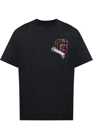 Givenchy Top, Herre, Sort, L, Bomuld, Sort bomulds T-shirt med G Applikation