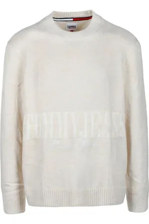 Tommy Hilfiger Strik, Herre, Hvid, 2XL, Polyester, Akryl Blend Sweater Herre Kollektion