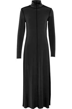 Karen by Simonsen Kjole, Dame, Sort, S, Tyl, Elegant Meteorite Kjole med Lange Ærmer