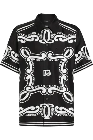 Dolce & Gabbana Skjorte, Herre, Sort, L, Bandana Skjorte Sort Stil Hn9Ra