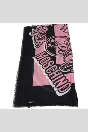 Moschino Tilbehør, Dame, Flerfarvet, ONE SIZE, Læder, Tørklæder Sort