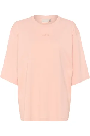 Gestuz Top, Dame, Lyserød, S, Uld, Broderet Tee Top Peach Whip