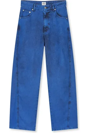 Mads Norgaard Jeans, Dame, Blå, XS, Denim, Denim Wide Leg Christel Bukser Bluing