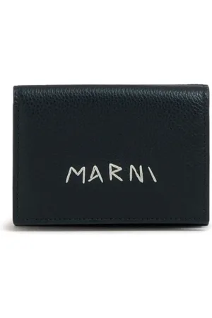 Marni Tilbehør, Herre, Sort, ONE SIZE, Sort pung med unikt design